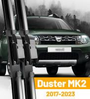 LimpiaParabrisas Anteojos Delantero Para Renault Dacia Duster MK2 2017-2023 Plegable Negro De Goma Natural Accesorios De Ventana 24+18 - details 0