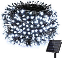Luces Solares Para Navidad Cadena De Luces Exteriores Impermeables Con Cable Verde De 8 Modos Decoración De Árbol Y Jardín - details 13