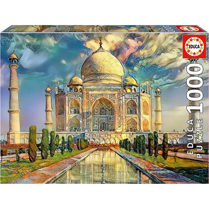 Educa - Taj Mahal  Puzzle de 1000 Piezas. Medida 68 x 48 cm. Incluye Cola Fix Puzzle+14 años 19613 - 1