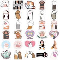 Pegatinas De Mano De Gato 61PCS Impresiones De Pata Divertidas Vinilo Impermeable Para Botella De Agua Portátil Diario Scrapbook - details 3