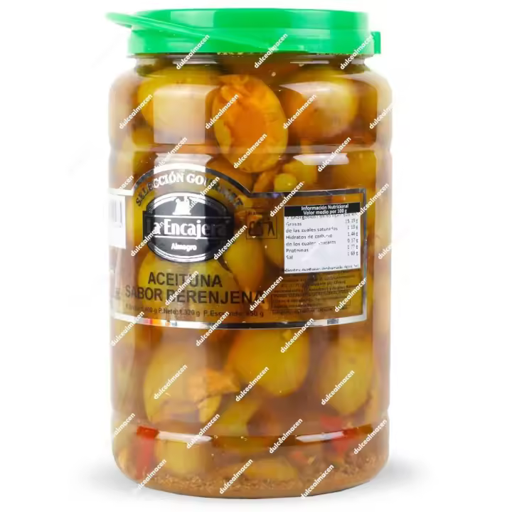 Aceituna sin Hueso Sabor Berenjena Selección Gourmet La Encajera Tarro 1,4 kg - 1