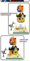 Bloques De Construcción MOC Vuelo De Casa En La Calle Modelo De Ciudad Para Escritorio Decoración Juguetes Educativos Para Niños Regalos ABS Ambientales 686 Piezas - details 2