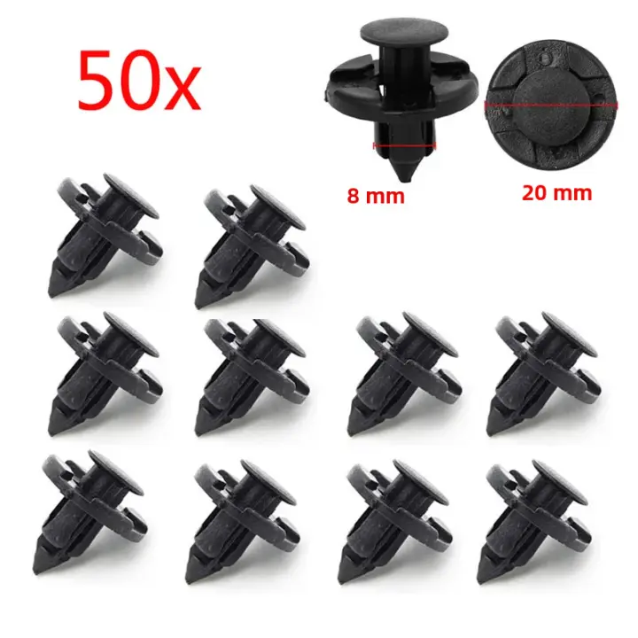 Set De 50 Clips De Fijación Para Coche De Tipo Push 8mm Retenedores De Remaches De Plástico Para Nissan Livina TIIDA Sylphy - 1