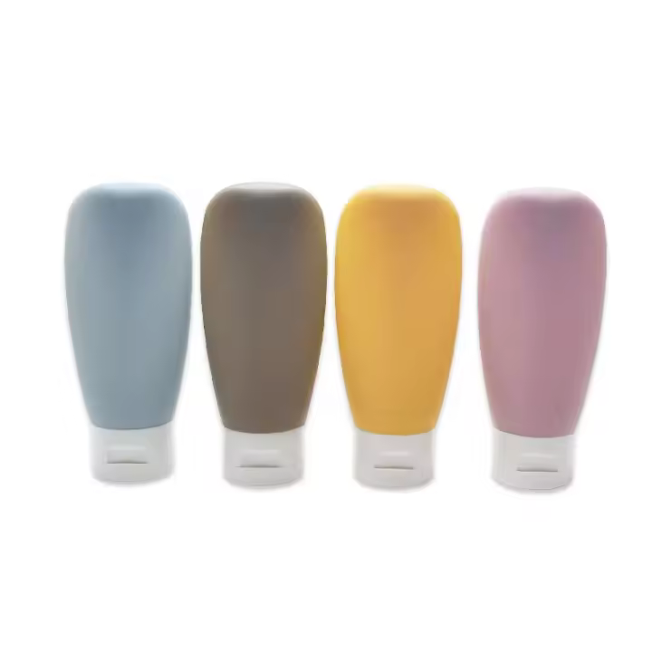 60ML Botella de viaje Botellas recargables Loción de silicona Suave Botella de champán Contenedores Cosméticos vacíos Tubo de Compresión Maquillaje - 1