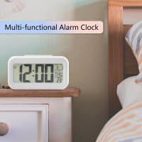 Reloj De Alarma Digital LED Con Pantalla Retroiluminada Función Snooze Calendario Y Temperatura Para Oficina Y Hogar - details 6