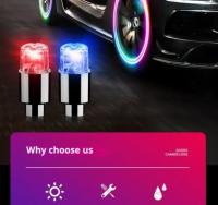 Luz LED Para Neumáticos Y Bicicletas Lámpara De Neón Universal Para Coche Iluminación Ambiente Colorida Flasheando Decoración Cubierta De Válvula - details 1