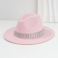 Sombrero De Jazz Elegante Para Mujer Con Borde Plano Y Tulipán De Cuentas Brillantes Para Bodas Y Fiestas - details 6