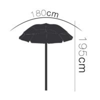 MIRAMAX-Sombrilla de Playa con Protección Rayos UV 180 cm,Parasol de jardín al aire libre,Color aleatorio - details 1