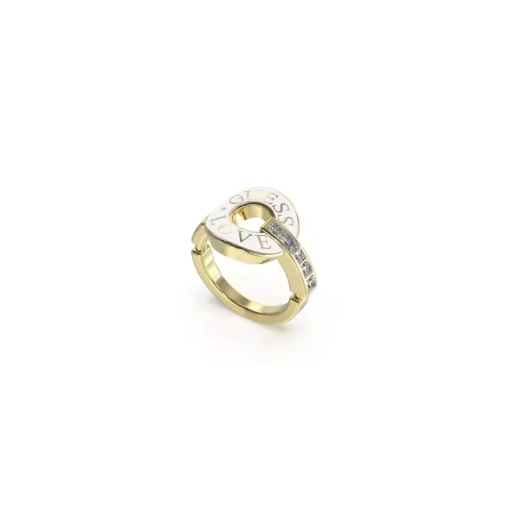 Guess Anillo Mujer Love Guess De Acero Dorado Talla Europea 54 Talla España - 1