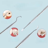 Kit De Limpieza Dental Profesional Con 3/4/5/6/7pcs Palillos De Dientes De Acero Inoxidable Para Eliminar Callo Y Placa Herramientas Dentales - details 2