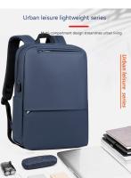 Mochila clásica de nailon para hombre, morral resistente al agua de negocios, de calidad, con carga USB, para ordenador portátil - details 1
