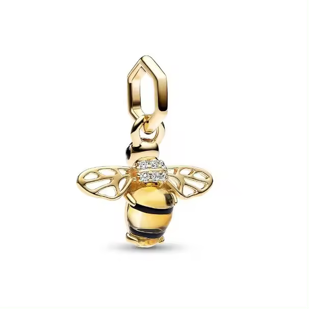 Pandora Moments - Colgante de herradura de oro de 14 quilates-Abeja，Viene con un embalaje de caja de regalo completo. - 1