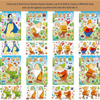 Puzzle De Puzle De Disney Snow White 8/16 Hojas De Pegatinas DIY Juego De Armar Cara Para Niños Manualidades Educativas De Scrapbooking - details 1
