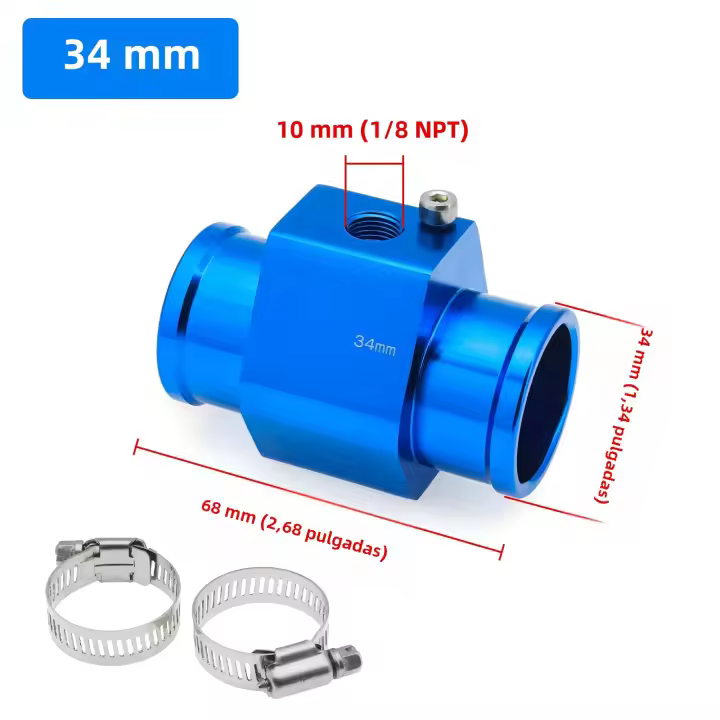 Medidor De Temperatura Y Presión De Aceite Para Coche LCD 2 En 1 Con Adaptador De Sensor De Presión De Aceite 1/8NPT Indicador De Presión De Combustible 26~40mm - 1