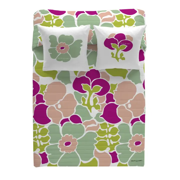 COLCHA BOUTI 100% ALGODÓN ANEMONA COLOR DEVOTA & LOMBA FABRICADO EN ESPAÑA - 1
