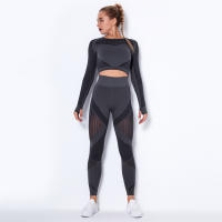 SSIT
Conjunto de Yoga sin costura Para Mujer, ropa Deportiva de 2 piezas, Short Top, sujetador, Leggings, traje de entrenamiento Para Gimnasio - details 33