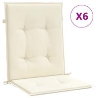vidaXL Cojín silla jardín respaldo bajo 6 uds tela Oxford Color Antracita,  Gris,  Crema y mas Cojín Decorativo de Asiento Cojines de muebles de salon - details 0