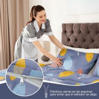 Artree | Juego ropa de cama. Incluye colcha de cama funda nordica, sábana bajera y funda de almohada. Fundas nórdicas de Microfibra de Poliéster Transpirable. Varias medidas: Funda nordica cama de 90, cama de 105, cama de 135, cama de 150 o cama de 180. - details 1