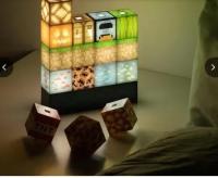 Lámpara De Mesa LED Juego De Bloques DIY Decoración Para Habitación De Niños Regalo Festivo Luz Nocturna Brownstone - details 4