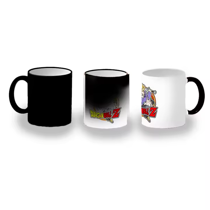 MERCHANDMANIA TAZA MÁGICA logo personaje trunk trunks super guerrero z serie peleas magic mug - 1