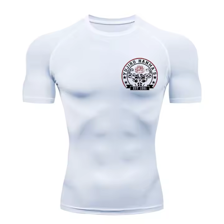 Camiseta De Compresión Baki Con Estampado Para Hombres Secado Rápido Tops De Gimnasio Ropa Deportiva Fitness Camiseta De Base Guardia Contra Arrugas - 1