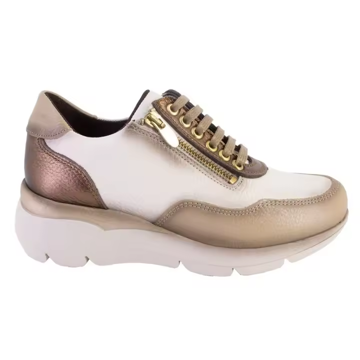 NIVAL DAMA 2001 Zapatillas casual de mujer taupe PIEL 623 - 1