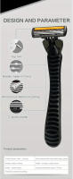 Paquetes De Varias Cubetas Cuchillas Tríples Antideslizantes Para Hombres Afeitadora Manual Recargable Viaje Shaving Bathing - details 0