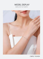 Zenyth-Pulsera de cuentes de Plata 925 para Mujer, temperamento simple y fresco, Cadena de pulsera de Plata Lisa, joyería de mano de estilo frío INS, - details 2