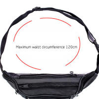 Bolsa De Cintura Para Hombre De Cuero Genuino Bolsa De Móvil Con Cadena Estilo Fashion Bolsa De Cintura Para Deporte Y Aventura - details 1