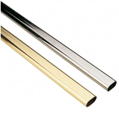 BARRA ARMARIO OVAL 25x15 1,5MTS CROMO- EHLIS - 1