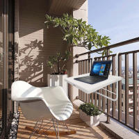 Mesa de barandilla para balcón o terraza JOCCA, plegable y ajustable en altura e inclinación, tablero 53x40 cm, resistente hasta 10 kg, estructura de hierro y superficie PP, ideal para exteriores, desayunos o trabajo al aire libre, fácil de montar. - details 2