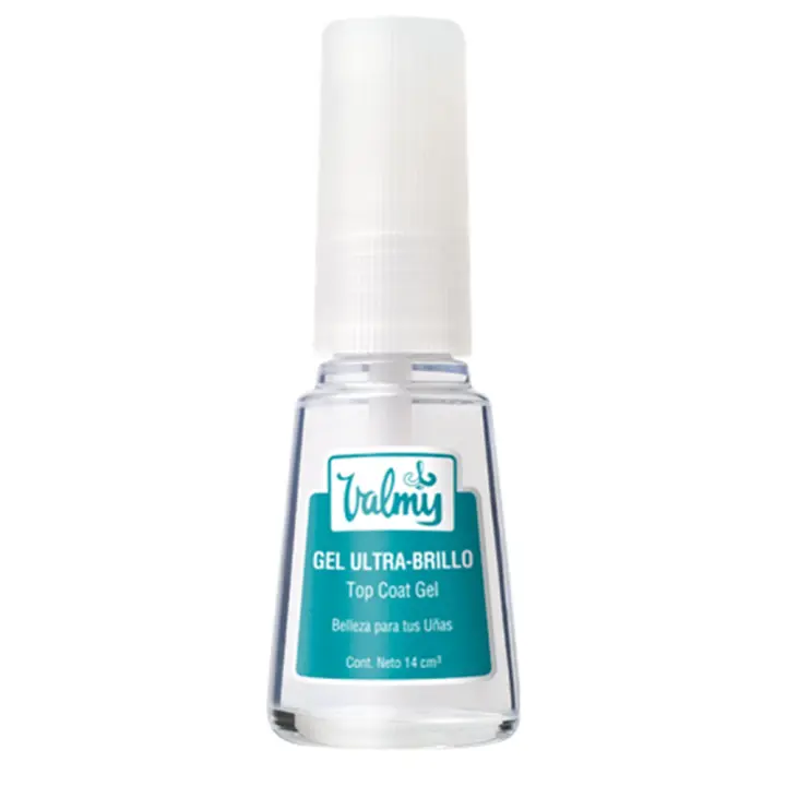 Valmy Gel Top Coat Ultra-Brillo – Tratamiento de Efecto Cristal para Uñas (14 ml) - 1