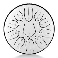 Hluru Glucophone Trompeta De Acero 6 Pulgadas 11 Notas Drum D5 Eterno Para Principiantes Handpan Instrumentos Musicales Multifuncionales - details 7