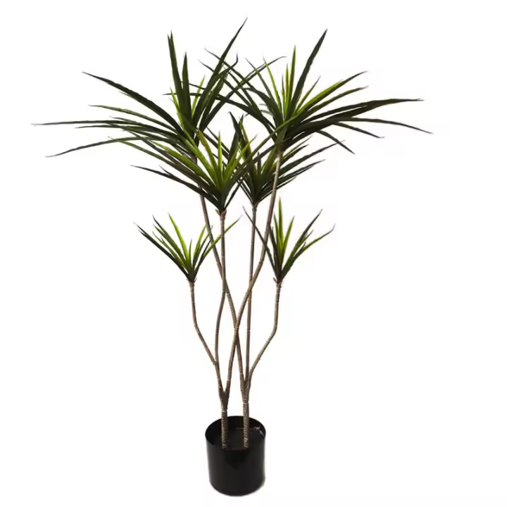 Planta Artificial De Dracaena Tropical Grande 90-120cm Potted Falsa Palma De Hojas De Plástico Para Decoración Interior Y Jardín En Casa - 1