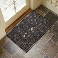 Alfombra De Entrada Decorativa Para Piso De Hogar Con Patrón De Piedra Y Madera Antideslizante Lavable Sencilla Lujo Ligero Para Baño Y Cocina - details 13