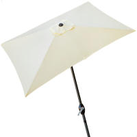 Aktive - Sombrilla balcón 300x200 cm, sombrilla rectangular, crema o antracita, tejido poliéster reforzado 160 gr, estructura aluminio, 6 varillas, mástil Ø48 mm, sistema manivela, resistente, ventilación superior, parasol terraza - details 1