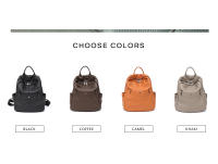Mochila Casual De Cuero Genuino Suave Para Hombres Y Mujeres Con Multiples Bolsillos Espacioso Versátil Para Viajes Negocios Y Colegio - details 6