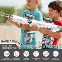 450ml Pistola de Agua Eléctrica Autocebante - 8-10m Alcance, 30 Minutos Continuos + Recarga en 15s, USB Recargable para Niños/Adultos con Batería Incluida - Juguete Piscina Playa Batallas Acuáticas - details 16