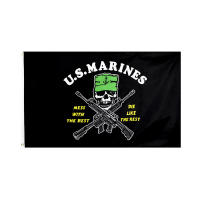 Bandera De Los Marines De Los EE.UU Con Dientes Y Mejillas 90x150 CM Material Poliéster Estilo Impreso Decoración Para Hogar - details 0