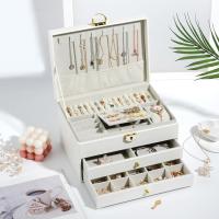 Joyero Para Mujer - Joyeros Mujer Organizador Grande - Organizador Joyas Extraíble de 3 Capas Para Almacenar Joyas - Anillos, Pendientes, Pulseras y Collares, Joyeros Mujer Organizador de Cuero Impermeable - details 4