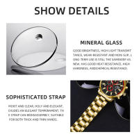 DEYROS 6Pcs/Set Reloj De Hombre Moda Lujo Reloj De Cuarzo De Acero Inoxidable Reloj De Negocios Casual Para Hombres - details 3