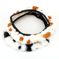 Funda Para Volante De Coche Universal De Peluche Gruesa Y Suave Caliente Decoración Interior Moda Búfalo Accesorios Automotrices - details 8