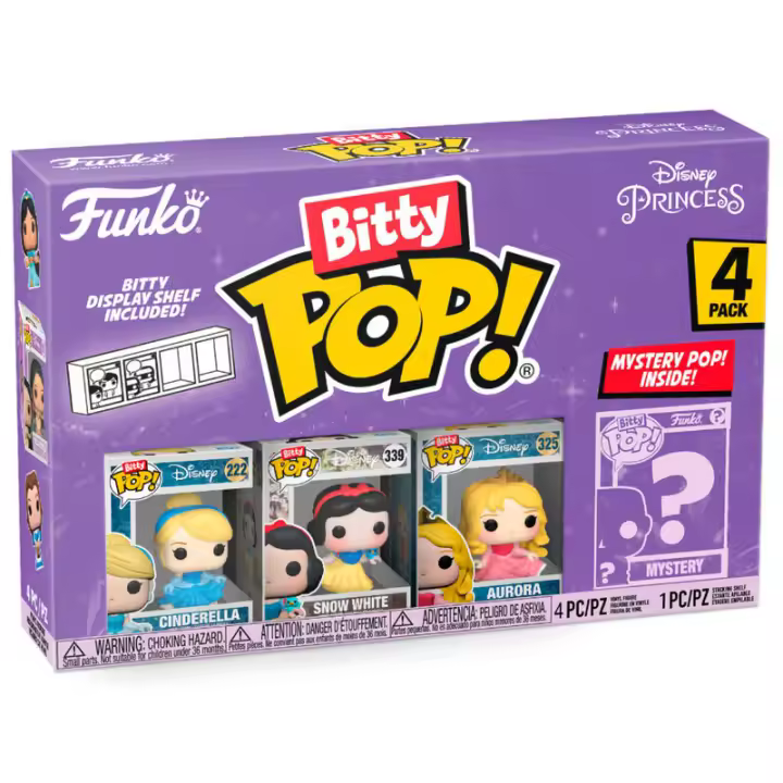 Blister 4 figuras Bitty POP Disney Princesas CenicientaFigura  Coleccionable - Idea de Regalo- Mercancia Oficial - Juguetes para Niños y Adultos - Movies Fans - Muñeco para Coleccionistas y Exposición - 1