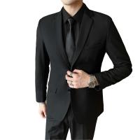 Traje De Novio Para Hombre Moda Negocios Formal Casuál Traje Completo Profesional Para Entrevistas Y Bodas Polyester Viscosa - details 1