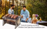 Parrilla De Camping BBQ De Acero Inoxidable Plegable Para Exterior Estilo De Cocina Al Aire Libre Stove De Carbón Material De Madera - details 9