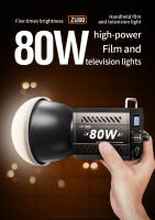 Luz De Video Profesional LED Tri-Color ZU80 Con Montura Bowens Mini 80W COB 2500-6500K Para Fotografía Y Streaming Outdoor - details 0