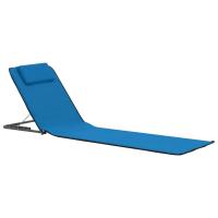 vidaXL Estera de playa plegable 2 unidade acero y tela Azul, Negro, Rojo Sillas de Exterior Ideal para jardín, playa, piscina, terraza Tumbona Piscina Tumbonas Playa Tumbonas Jardín Exterior - details 3