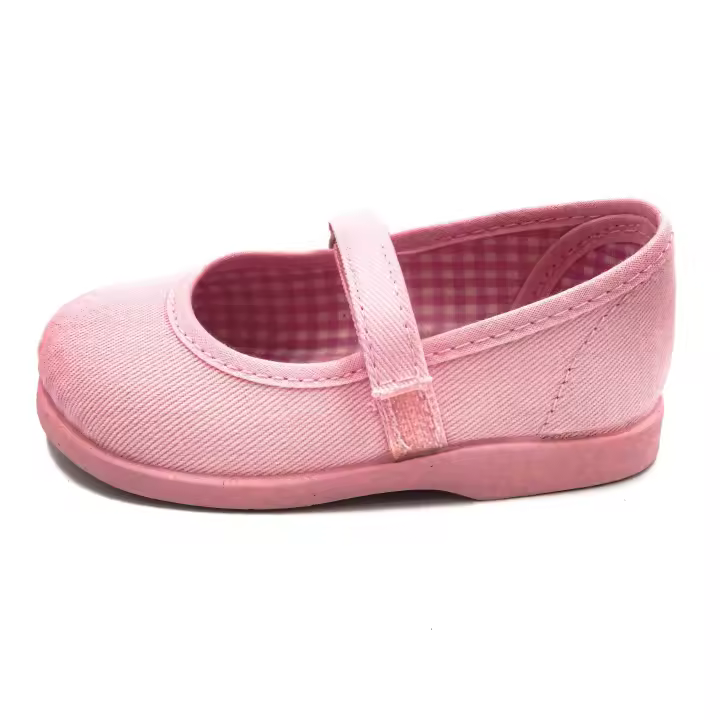 Mercedita Clasica Para Niña De Lona Con Suela De Caucho - 1
