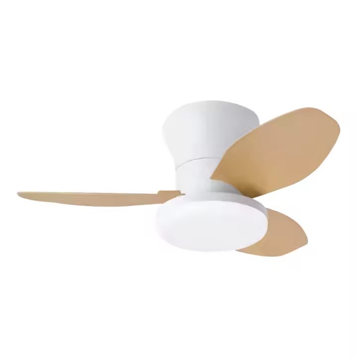 Lalumia LED Ventilador de Techo con Luz LED RXFL8001 - 880mm, Madera Clara, 40W, Temperatura Ajustable 3000K-6000K, 6 Velocidades, Madera Clara - 1