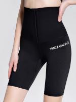 Pantalones De Yoga Para Mujer Cintura Alta Verano Levantamiento De Glúteos Skinny Cinco Cuartos Secado Rápido Con Cremallera Compresión - details 2